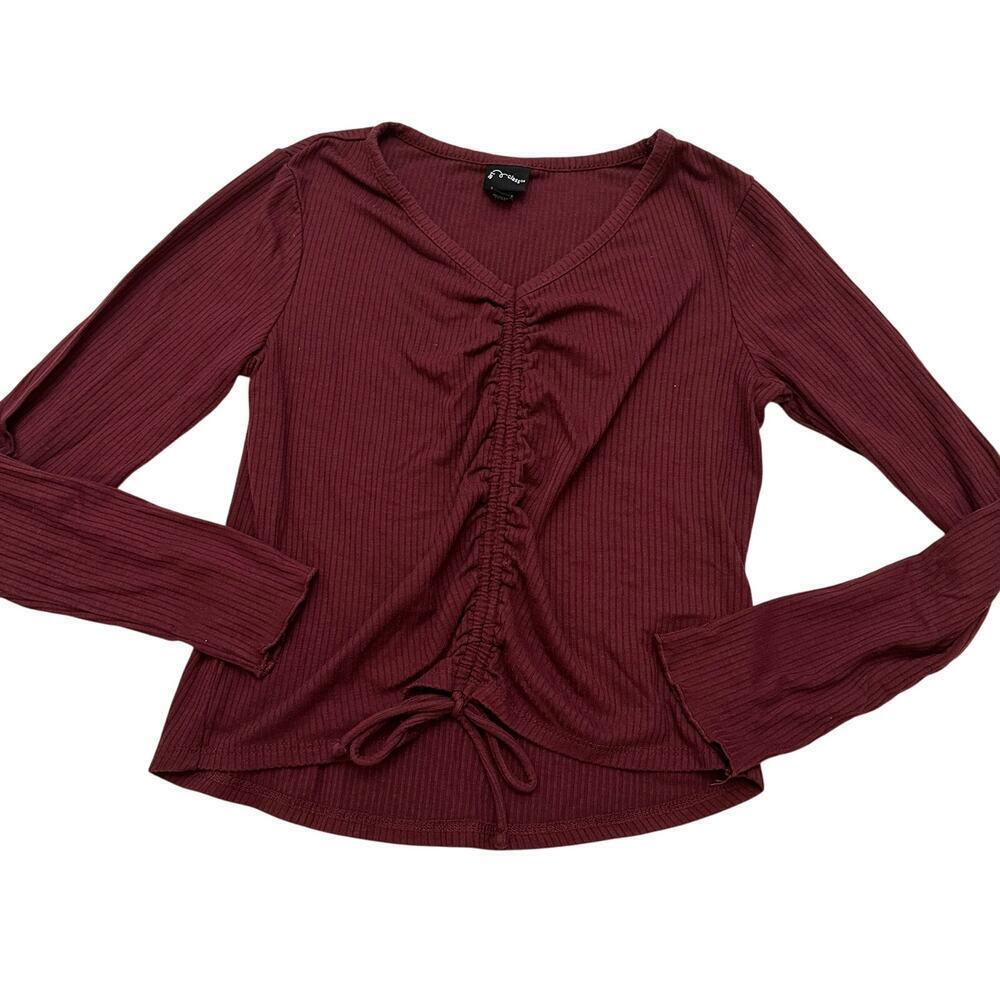 Art Class Burgundy Top Sz M (7/8)